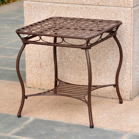 International Caravan Santa Fe Iron Nailhead Side Table 3552-RT-BN